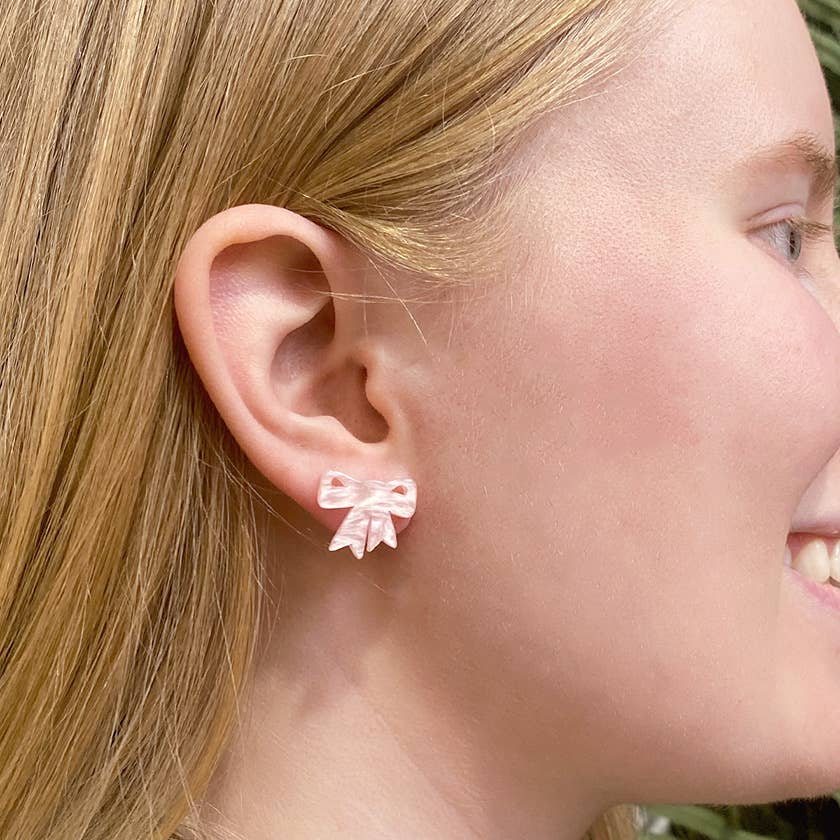 Erstwilder Pink Bow earrings